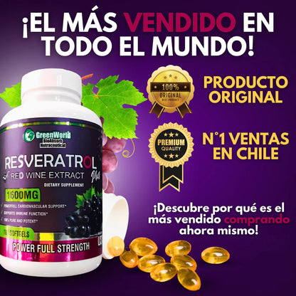 RESVERATROL PLUS® - 60 Capsulas de 1600mg